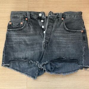 Levi’s Premium Dark Grey Cut off Shorts.